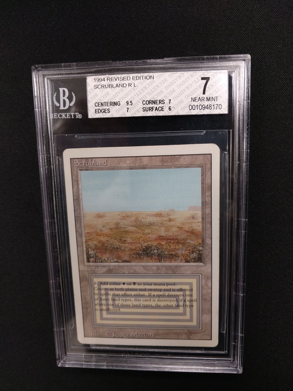 Scrubland BGS 7 NM 3rd Edition / Revised MTG Magic Graded Card